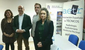 Presidenta AETR, delegado en Murcia AETR, director Cesur Murcia, coordinadora de Sanidad Cesur Murcia.