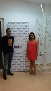 Eloísa (Centro de Formacióm CESUR Murcia) en la inauguración de la nueva sede de FEDER en Murcia.