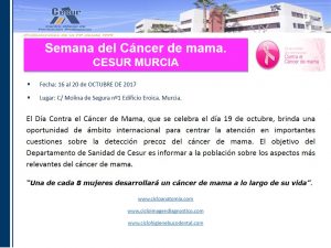 IV Semana del Cáncer de mama en CESUR Murcia