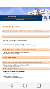 Programa II Encuentro Intercambio FCT