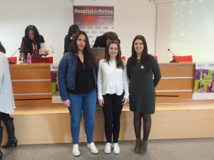 Natalia, Lucía y Noelia en III Jornada Regional de Enfermedades Raras.