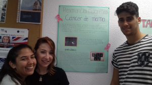 Stephanie, Cristina y Luis. Cáncer de mama, CESUR Murcia 2018